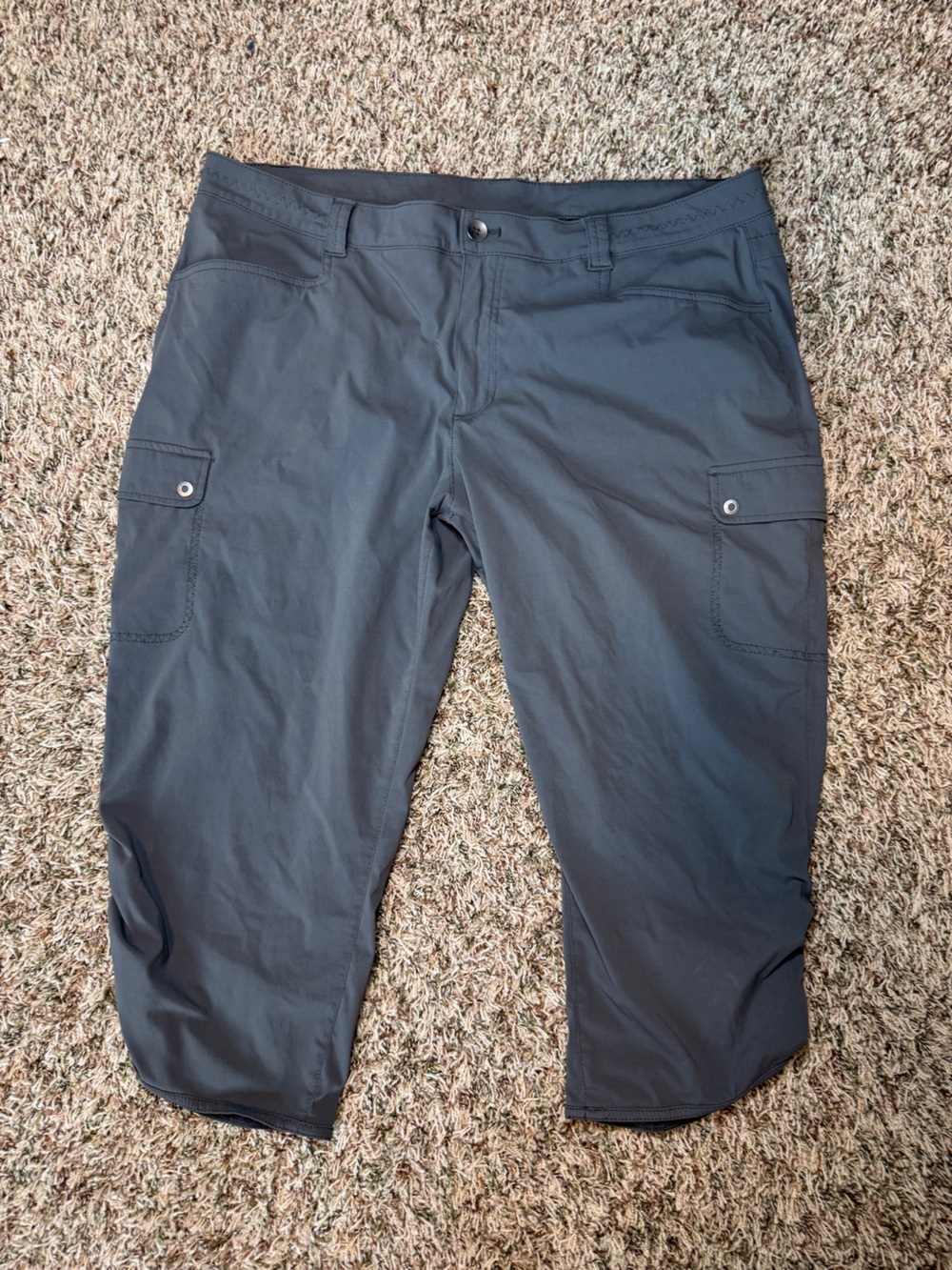 Eddie Bauer Women's Charcoal Gray Capris with Cargo Pockets